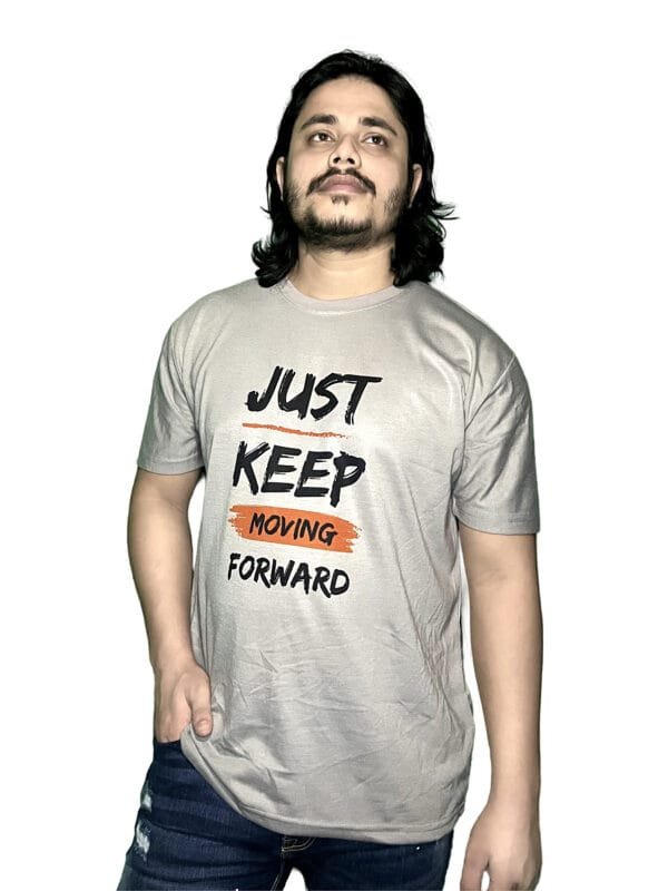 Zyren Men's Round Neck Graphic T-Shirt - Just Keep Moving Forward - Image 3