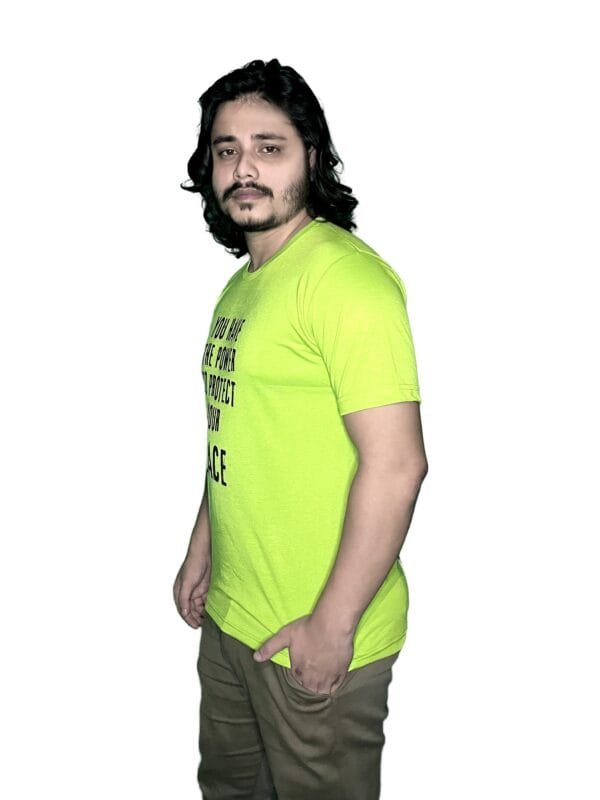 Zyren Bright Neon Tee with Motivational 'Protect Your Peace' Message - Image 8